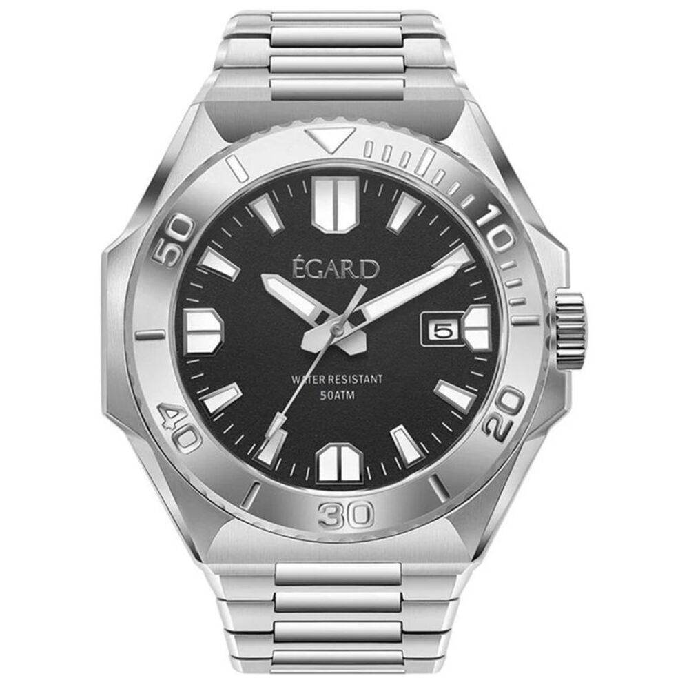 Egard Men's King Ocean Black Dial Watch - WCH-5095-G0G003